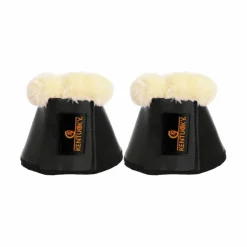 Kentucky Horsewear - Cloches chevaux cuir et mouton /naturel Noir