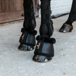 Clearance Kentucky Horsewear - Cloches chevaux cuir et mouton / Noir