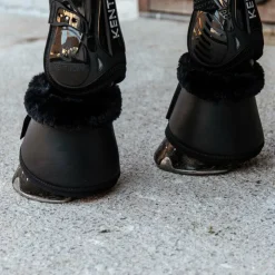 Clearance Kentucky Horsewear - Cloches chevaux cuir et mouton / Noir