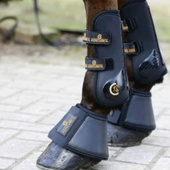 Kentucky Horsewear - Cloches pour chevaux cuir Noir New