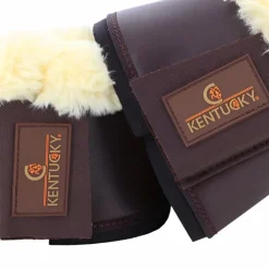 Kentucky Horsewear - Cloches chevaux cuir et mouton /naturel Marron Online
