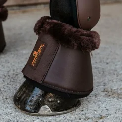 Kentucky Horsewear - Cloches chevaux cuir et mouton / Marron New