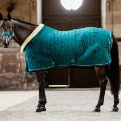 Kentucky Horsewear - Couverture de présentation velvet émeraude 160g Bleu