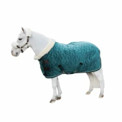 Kentucky Horsewear - Couverture de présentation velvet émeraude pour minis 160g Bleu New