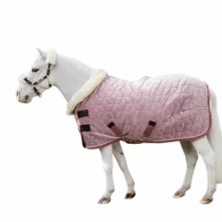New Kentucky Horsewear - Couverture de présentation velvet vieux pour minis 160g Rose