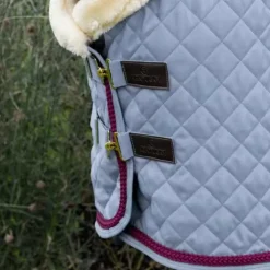 Kentucky Horsewear - Couverture de présentation Corde Tressée denim/ bordeaux Bleu New