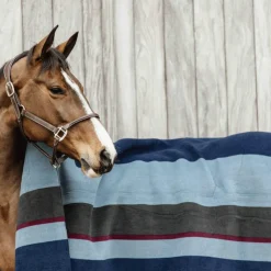 Online Kentucky Horsewear - Couverture séchante carré heavy stripes / gris Marine