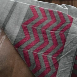 Kentucky Horsewear - Couverture séchante carré heavy fishbone / bordeaux 0g Gris Discount