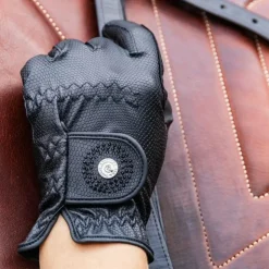 Kentucky Horsewear - Gants d'équitation Glitter / Noir Sale