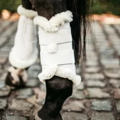 Kentucky Horsewear - Guêtres cheval Turnout Air mouton synthétique blanc x2 Discount