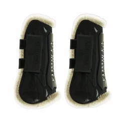 Best Kentucky Horsewear - Guêtres ouvertes velcro mouton vegan x2 Noir
