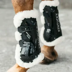 Best Kentucky Horsewear - Guêtres ouvertes velcro mouton vegan x2 Noir