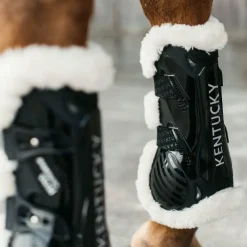 Best Kentucky Horsewear - Guêtres ouvertes velcro mouton vegan x2 Noir