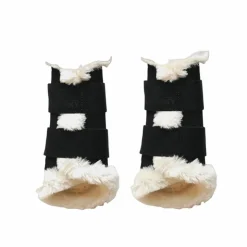 Kentucky Horsewear - Guêtre cheval Turnout Air mouton synthétique x2 Noir New