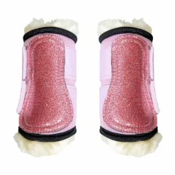 Outlet Kentucky Horsewear - Guêtres mouton antérieurs paillette Sammy Collection vieux Rose