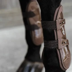 Clearance Kentucky Horsewear - Guêtres ouvertes Bamboo Elastic x2 Marron