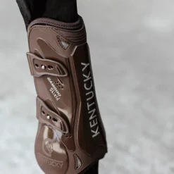 Clearance Kentucky Horsewear - Guêtres ouvertes Bamboo Elastic x2 Marron