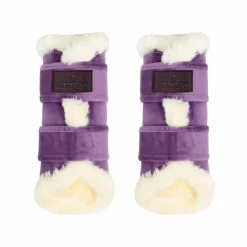 Kentucky Horsewear - Guêtres fermées cuir velvet contrast royal x2 Violet Sale