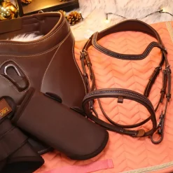 Kentucky Horsewear - Guêtres cheval 3D Spacer Turnout Boots x2 Marron Best