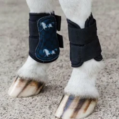 Discount Kentucky Horsewear - Guêtres antérieurs motif cheval Sammy Collection Noir