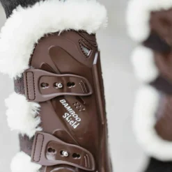 Kentucky Horsewear - Guêtres ouvertes mouton vegan Bamboo Elastic x2 Marron Sale