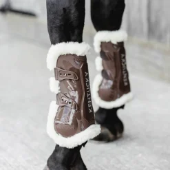 Kentucky Horsewear - Guêtres ouvertes mouton vegan Bamboo Elastic x2 Marron Sale