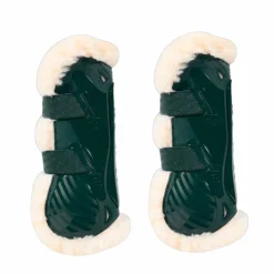 Kentucky Horsewear - Guêtres oues mouton vegan Bamboo Elastic foncé x2 Vert