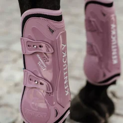 Kentucky Horsewear - Guêtres ouvertes Bamboo Elastic vieux x2 Rose New