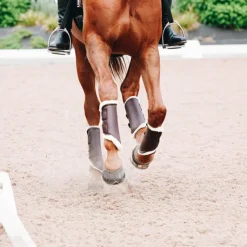 Kentucky Horsewear - Guêtres cheval Turn Out cuir antérieurs x2 Marron