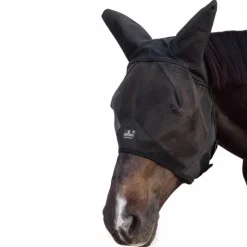 Kentucky Horsewear - Masque anti-mouches oreilles anti-bruit Noir Outlet