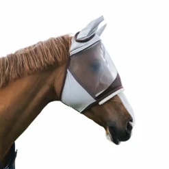 Best Kentucky Horsewear - Masque anti-mouches Friendly avec oreilles argent Gris