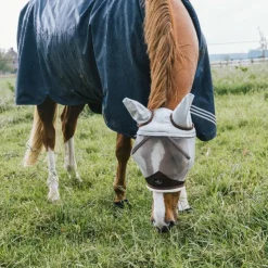 Best Kentucky Horsewear - Masque anti-mouches Friendly avec oreilles argent Gris