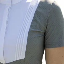 Kentucky Horsewear - Polo manches courtes femme Heritage Air Gris Discount