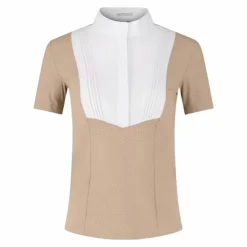 Discount Kentucky Horsewear - Polo manches courtes femme Heritage Air Beige