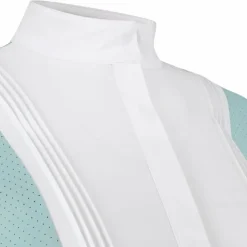 Kentucky Horsewear - Polo manches courtes femme Heritage Air dusty blue Bleu Discount