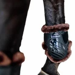 Kentucky Horsewear - Protège-boulets jeunes chevaux mouton vegan mouton marron Noir