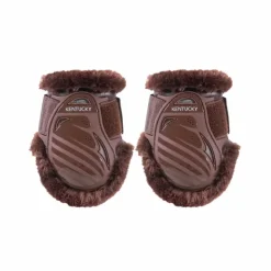 Clearance Kentucky Horsewear - Protège-boulets jeunes chevaux mouton vegan mouton Marron