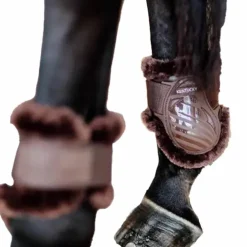 Clearance Kentucky Horsewear - Protège-boulets jeunes chevaux mouton vegan mouton Marron