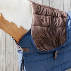 Hot Kentucky Horsewear - Sous-couverture Skin friendly avec couvre-cou 150g Marine
