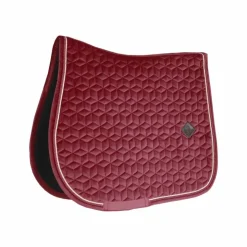 Kentucky Horsewear - Tapis de selle Velvet Jumping Bordeaux Best