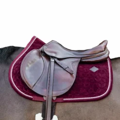 Kentucky Horsewear - Tapis de selle Velvet Jumping Bordeaux Best