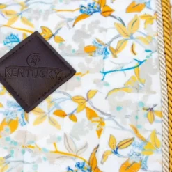 Kentucky Horsewear - Tapis de selle Velvet Printing spring leaves whispers marron/ blanc Beige