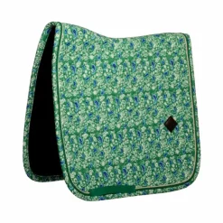 Kentucky Horsewear - Tapis de dressage Velvet Printing paisley garden / marine Vert Sale