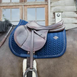 Online Kentucky Horsewear - Tapis de selle Velvet Pearls jumping Marine