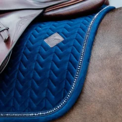 Online Kentucky Horsewear - Tapis de selle Velvet Pearls jumping Marine