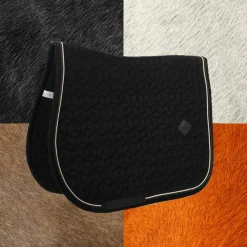 Kentucky Horsewear - Tapis de selle Basic Velvet jumping Noir