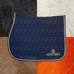 Kentucky Horsewear - Tapis de selle avec logo Marine Discount