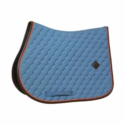 Discount Kentucky Horsewear - Tapis de selle Onion Quilt Leather Neon Bleu