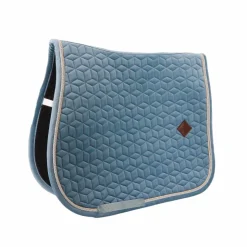 New Kentucky Horsewear - Tapis de selle Velvet Jumping Ciel Bleu