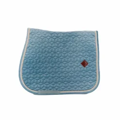 New Kentucky Horsewear - Tapis de selle Velvet Jumping Ciel Bleu